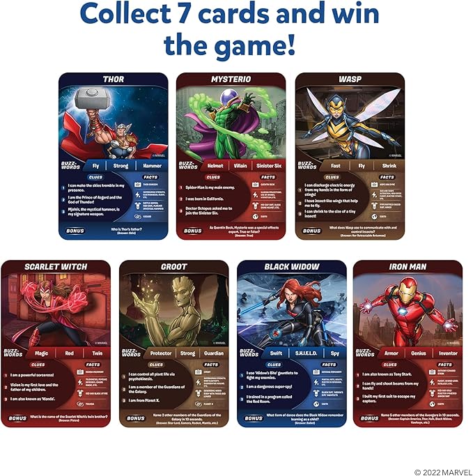 Skillmatics Guess in 10 Marvel, Perfect for Boys, Girls, Kids, Teens, Adults Who Love Card Games, Board Games, Travel Toys, Avengers, Spiderman, Iron Man, Gifts for Ages 8, 9, 10 and Up