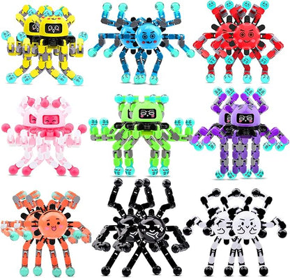 Transformable Fidget Spinner Toys for Kids and Adults,18 PCS Finger Sensory Toy for Boys Girls Autism ADHD Relief,Gifts for Christmas Birthdays Party Favors for Teens Travel Stocking Stuffers