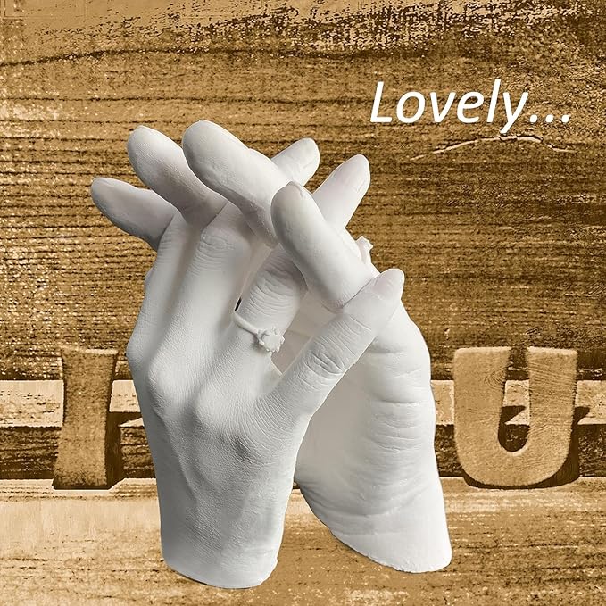 Hand Casting Kit Couples & Keepsake Hand Mold kit Couples for Holiday Activities, Molding Kits for Adults, Child, Wedding, Friends, Plaster Hand Mold Casting Kit by Godora