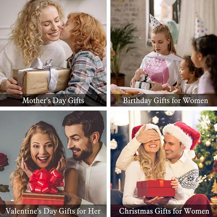 Iefil Valentines Day Gifts for Her- 925 Sterling Silver Heart Initial Necklaces, Anniversary Birthday Gifts, Women Jewelry Gift for Wife Girlfriend Mom Daughter Her