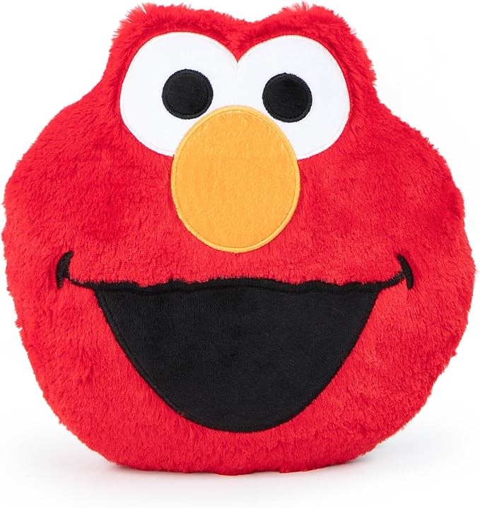 Jay Franco Sesame Street Elmo Plush Pillow and 40" Inch x 50" Inch Throw Blanket - Kids Super Soft 2 Piece Nogginz Set (Official Sesame Street Product)