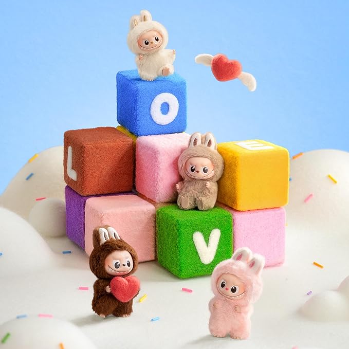 POP MART The Monsters Pin for Love Series-Vinyl Plush Blind Box (N-Z), Labubu Collectible Toys, Holiday Birthday Gifts for Girls and Boys, Whole Set