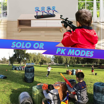 Lehoo Castle Shooting Targets for Nerf Guns, Nerf Targets Vest for Shooting Practice Electronics Shooting Games for Kids, Gift for 3-13 Year Old Boys Girls