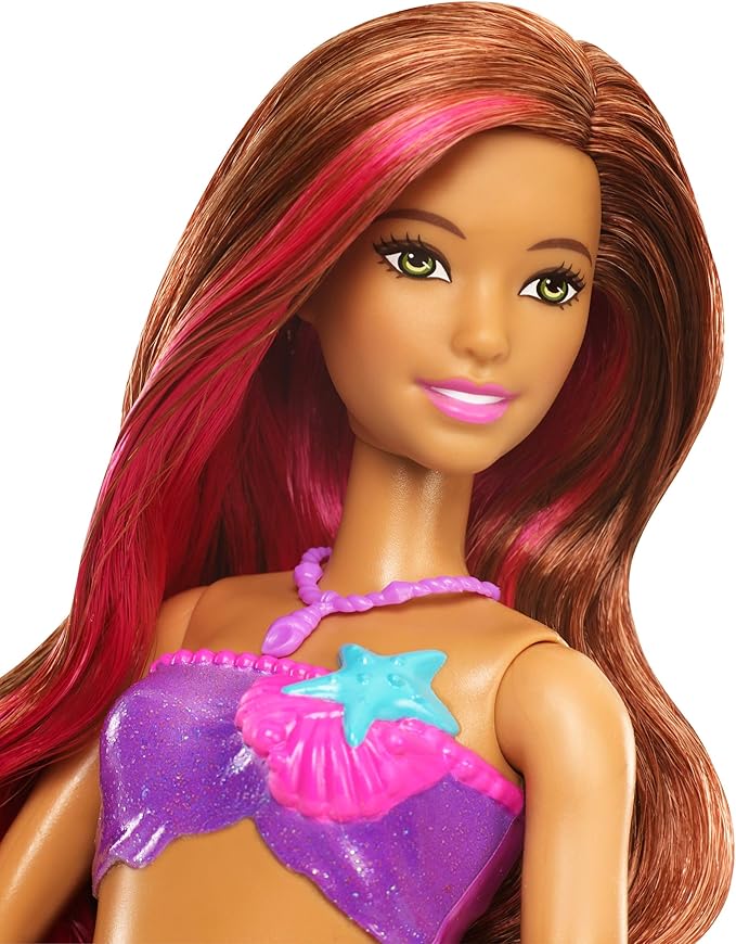 Barbie Mermaid Doll with Transforming Outfit and Dolphin Squirt Toy