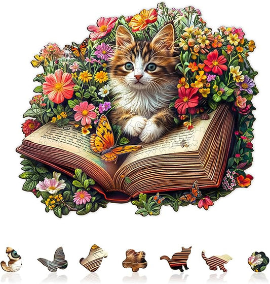 Cat Stories Puzzles Adults Gifts Wooden 235 Pieces 13.4 * 11.9in