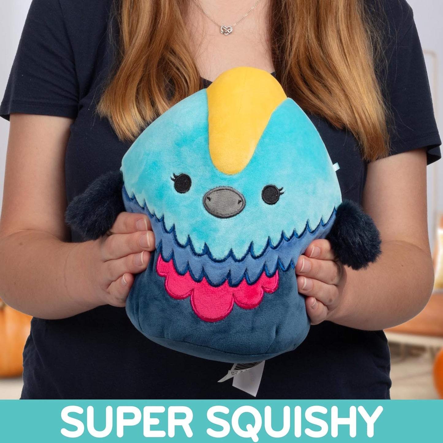 Squishmallows Original 8-Inch Melrose The Cassowary - Official Jazwares Plush - Collectible Soft Squishy Bird Stuffed Animal Toy - Add to Your Squad - Gift for Kids, Girls & Boys