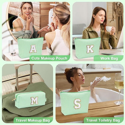 YOOLIFE Christmas Gifts For Teenage Girls Stocking Stuffers For Teen Girls Initial Makeup Bag | Cosmetic Travel Toiletry Bag | 9 10 11 12 13 14 15 Years Old | Teen Girl Gifts Trendy Stuff M