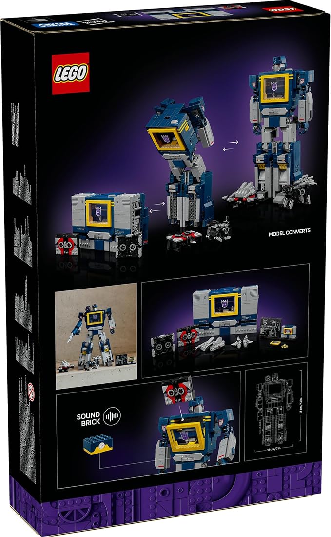 Lego 10358 Icon Transformers: Sound Wave Toy, Toy, Birthday Gift, Blocks, Men's, Women's, Vehicles, Cars, Mini-Cars, Games, Interior Decoration, Fashionable