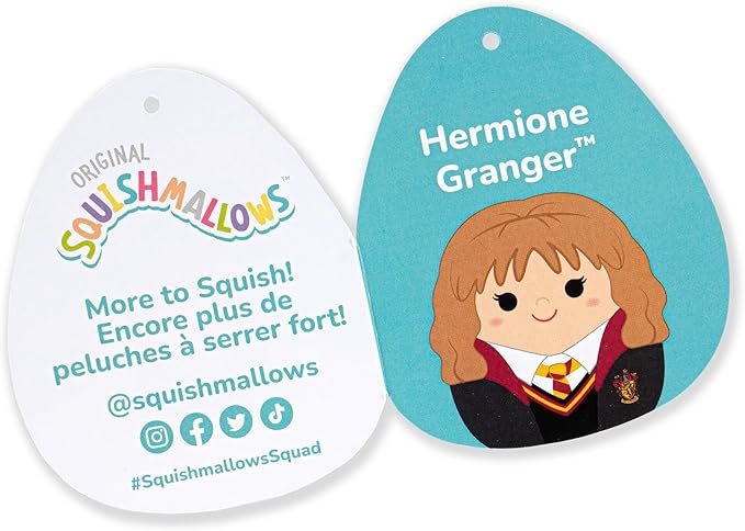 Squishmallows Original Harry Potter 10-Inch Hermione Granger Plush - Medium-Sized Ultrasoft Official Jazwares Plush