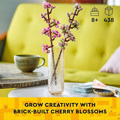 LEGO Cherry Blossom Building Toy for Kids, Girls & Boys, Ages 8+ - Artificial Cherry Blossom Decor for Home & Display - Creative Gift Idea for Plant & Flower Lovers - 40725