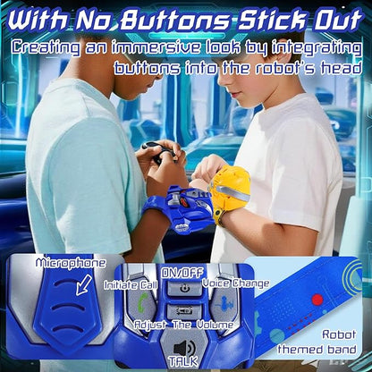 Vvinca Transform Toys Walkie Talkies for Kids 2 Pack - Toys for Boys Girls Age 3-5 5-7 8-12 Christmas Birthday Gifts for Kids Adjustable Strap Voice-Changing Clear Sound Camping Outdoor