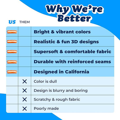 39" 3D Supreme Hot Dog Throw Pillow - Made with Super Soft, Ultra Premium Fabric - Cute, Comfortable, Plush Stuffed Body Cushion for Home Decor - Best Funny Gift for Meat Lovers - X-Large