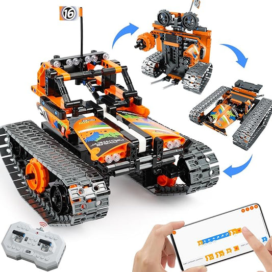 Building Toys STEM Robot Kit for Kids Ages 8-12, Remote Control Erector Sets Engineering Robotics Kits, Educational Birthday Gift for Boys & Girls 5-7 9 10 11 13 14+ Year Old