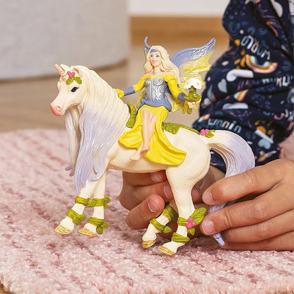 Schleich bayala, Unicorn and Fairy Toys for Girls and Boys, Fairy Sera Figurine with Blossom Unicorn, Ages 5 and Above