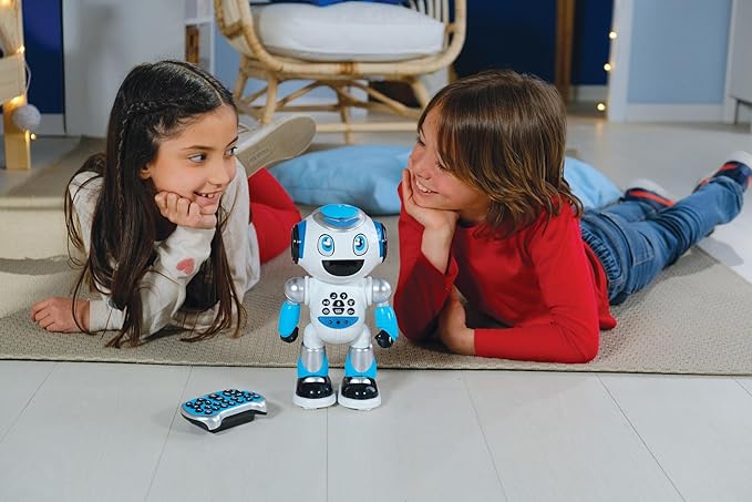 LEXiBOOK - Powerman Advance - Remote Control Robot, Interactive and Educational Toy for Children, Walks, Dances, Plays Music, Makes and Tells Stories, Educational quizzes, STEM programmable - ROB28EN