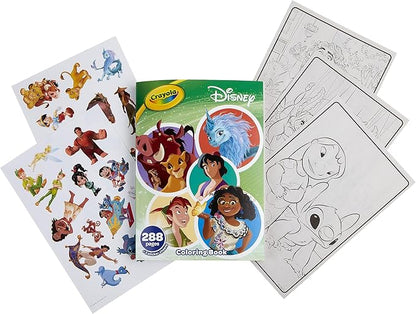 Crayola Coloring Book, Big Book of Disney Animation, 288 Coloring Pages, Gift for Kids, Age 3, 4, 5, 6