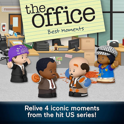 Little People Collector The Office Best Moments from US TV Show Special Edition Set for Adults & Fans in Display Box, 4 Figures