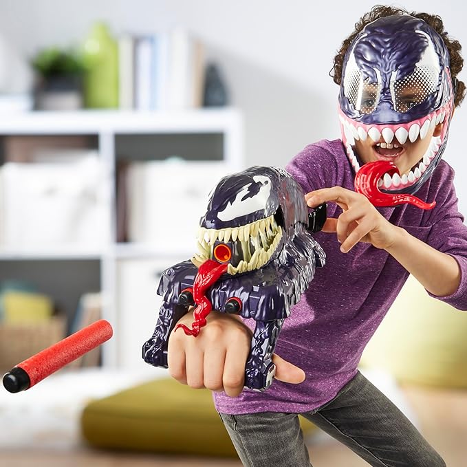 Marvel Spider-Man VenomVersus Marvel’s Venom Strike Blaster, NERF Spider-Man Toy, Super Hero Toys for Kids Ages 5+