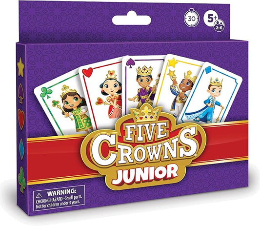 PlayMonster Five Crowns Jr Card Games for Kids – Family Games Night, Card Games for Families, Multi-Player, Screen Free, Travel Games, Playing Cards, Family Activities