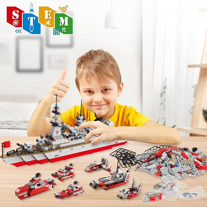 Sitodier Building Blocks Set Toy for Kids,811pcs 25 in 1 Cruiser Boat Ship Building Toy for 6-14 Years Boys,25 Models Boat Buildings Bricks Kit for Kids Ages 6 7 8 9 10 11 12 13 14 Years Old