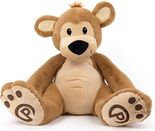 Plushible Pawley The 34" Teddy Bear Stuffed Animal - Teddy Bear Plush Toy with Embroidered Details, Soft Stuffed Toy for Babies, Toddlers & Kids, Ideal for Birthdays
