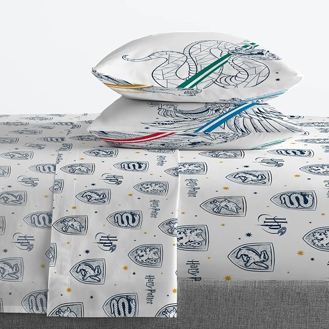 Jay Franco Harry Potter Stand Together 7 Piece Full Size Bed Set - Includes Comforter & Sheet Set - Super Soft Kids Bedding Fade Resistant Microfiber (Official Harry Potter Product)