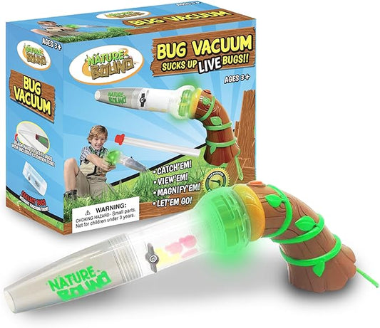 Nature Bound Bug Catcher Toy, Eco-Friendly Bug Vacuum, Catch and Release Indoor/Outdoor Play, Ages 3 to 12, Complete Kit for Kids (Upgraded Style)