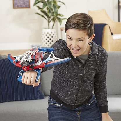 Marvel Spider-Man Web Shots Spiderbolt NERF Powered Blaster Toy, Fires Darts, 3 Darts, Kids 5+ Years (Amazon Exclusive)