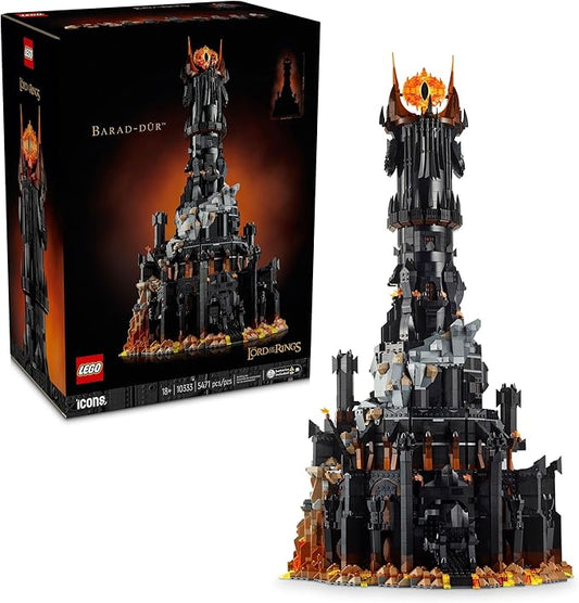 LEGO Icons Lord of The Rings Barad-dûr Building Set for Adults - Lord of The Rings Collectible for Fans - Includes 6 Minifigures - Gift for Men and Women - 10333