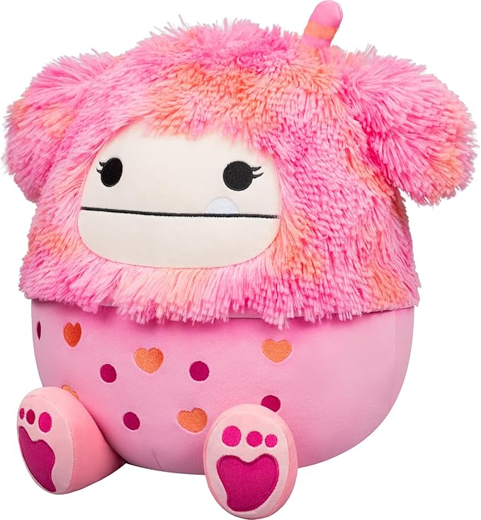 Squishmallows Original 12in Caparinne The Pink Bigfoot Boba Drink – Official Jazwares Valentine’s Day Plush (Medium-Sized)