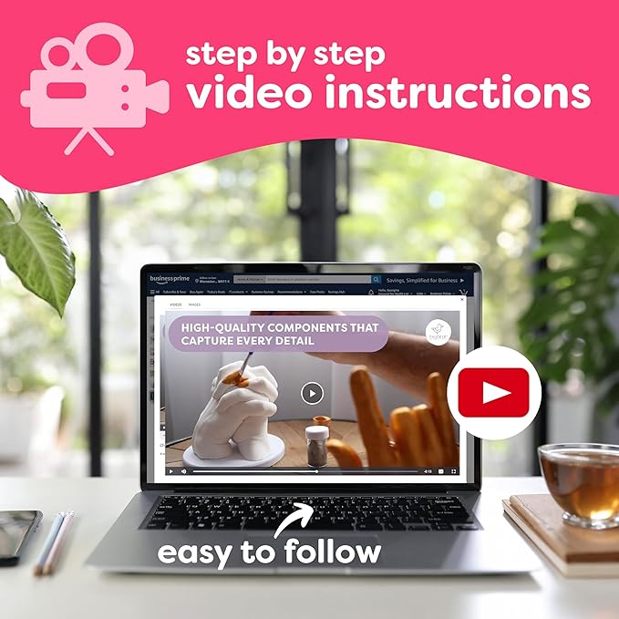 chuckle Holding Hand Casting Kit for Couples with Base & Paints, Hand Sculpture Hand Molding Kit, Hand Mold Kit Couples Activities - Gift for Fathers Day, Women for Wedding, Anniversary, Valentines