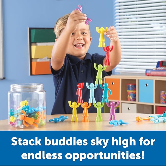 Learning Resources Buddy Builders, Fine Motor, Hand Eye Coordination Toy, 32 Pieces, Ages 3+