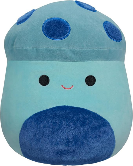 Squishmallows Original 16-Inch Ankur Teal Mushroom with Fuzzy Blue Spots and Belly - Official Jazwares Large Plush