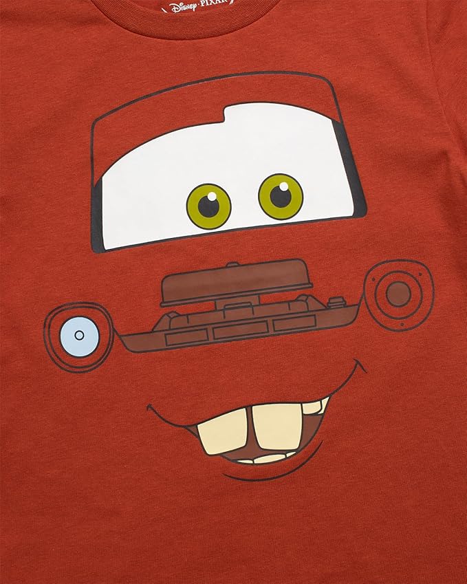 Disney Cars Toy Story Boys Shirts - 2 Pack Lightning McQueen Buzz Lightyear Short Sleeve Boys Tees for Toddler and Little Boy