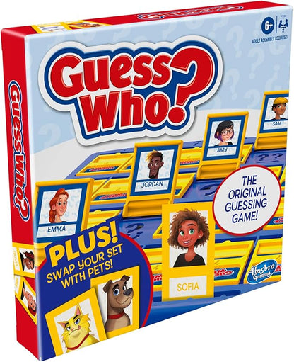 Hasbro Gaming Guess Who? Board Game, with People and Pets Cards, The Original Guessing Game for Kids, Ages 6 and Up (Amazon Exclusive)