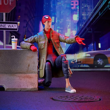 Hasbro Marvel Legends Series Spider-Man: Into The Spider-Verse Peter B. Parker 6-inch Collectible Action Figure Toy for Kids Age 4 and Up