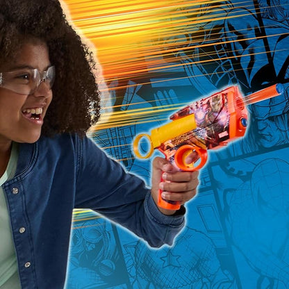 Nerf Marvel Iron Man Dart Blaster | 4 Nerf N1 Foam Darts | Iron Man-Inspired Blaster Skin Designs | Kids Gifts |Outdoor Toys & Games for Ages 8+ (Amazon Exclusive)