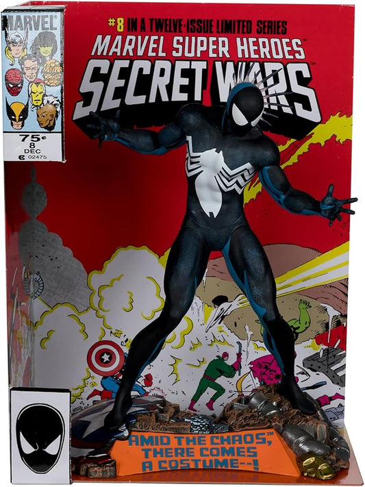 McFarlane Toys - Marvel Spider-Man 1:6th Scale Collectible with Scene & Comic (Marvel Super Heroes Secret Wars #8)
