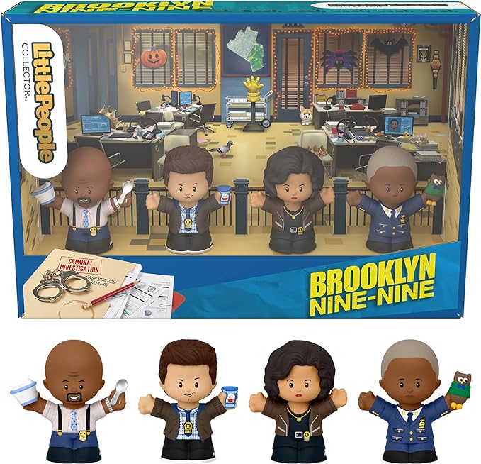 Little People Collector Brooklyn Nine-Nine TV Series Special Edition Set for Adults & Fans, 4 Figures in Display Package