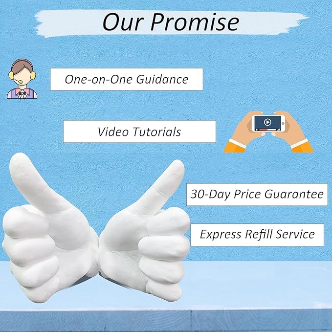 Hand Casting Kit Couples & Keepsake Hand Mold kit Couples for Holiday Activities, Molding Kits for Adults, Child, Wedding, Friends, Plaster Hand Mold Casting Kit by Godora