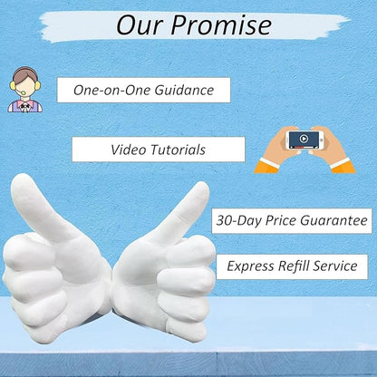 Hand Casting Kit Couples & Keepsake Hand Mold kit Couples for Holiday Activities, Molding Kits for Adults, Child, Wedding, Friends, Plaster Hand Mold Casting Kit by Godora