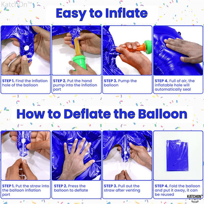 KatchOn, Navy Blue Number 5 Balloon - Big, 40 Inch | 5th Birthday Decorations for Boys | 5th Birthday Boy | Balloon For 5th Anniversary Decorations, Fifth Birthday Decoration Boy