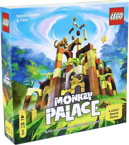 Dotted Games Monkey Palace: A Lego Board Game - Build Your Way to Victory Brick by Brick! Fun Family Brick-Building Game for Kids & Adults, Ages 10+, 2-4 Players, 45 Minute Playtime