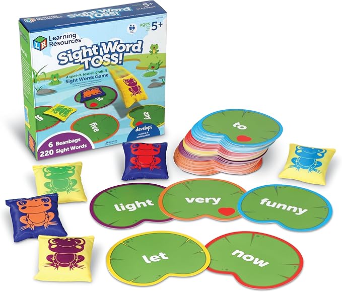 Learning Resources Sight Word Toss, Sight Word Phonics Games, Reading Flash Cards, Ages 5+