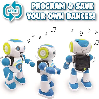 LEXiBOOK - Powerman Jr. Smart Interactive Toy Robot That Reads in The Mind Toy for Kids Dancing Plays Music Animal Quiz STEM Programmable Remote Control Boy Robot Junior Green/Blue - ROB20EN