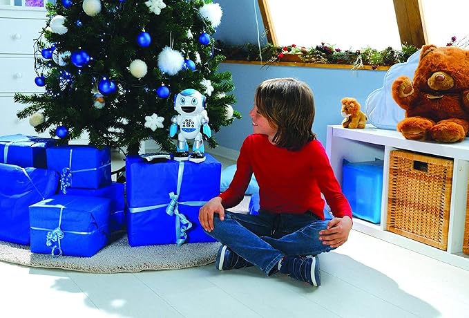 LEXiBOOK - Powerman Advance - Remote Control Robot, Interactive and Educational Toy for Children, Walks, Dances, Plays Music, Makes and Tells Stories, Educational quizzes, STEM programmable - ROB28EN