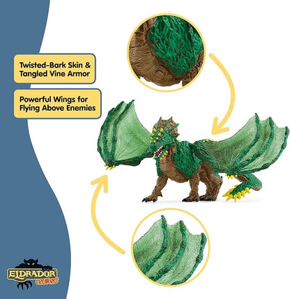 Schleich Eldrador Creatures - 11" Jungle Dragon Toy - Movable Wing Action Figure for Boys and Girls - Mythical Creature Figures - Fantasy Beast Figurine - Monster Dragon Toys - Kids Ages 7+ | 70791