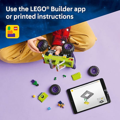 LEGO Marvel The Hulk Truck vs. Thanos - Monster Truck Building Toy for Kids 7+ - Includes Hulk & Thanos Toy Minifigures - Creative Birthday Gift Idea for Girls and Boys - 76312