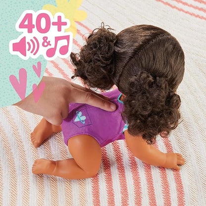 Baby Alive Crawl 'n Play Tilly Tinker Electronic Crawling Baby Doll Set, Black Hair, Kids Toys for Girls & Boys 3 Years & Up, 10.75 Inches