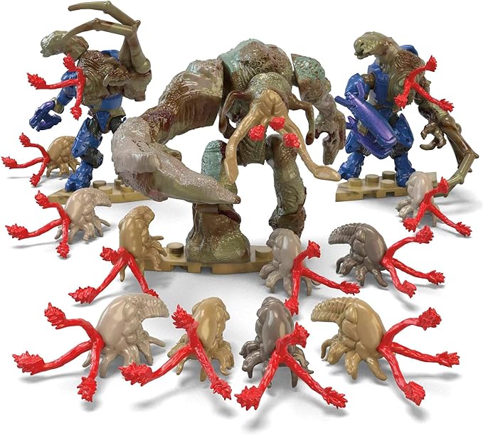 MEGA Halo Infinite Building Toys Set, Floodgate Firefight with 634 Pieces, 4 Micro Action Figures, Poseable Articulation, Accessories, Kids or Adult (Amazon Exclusive)